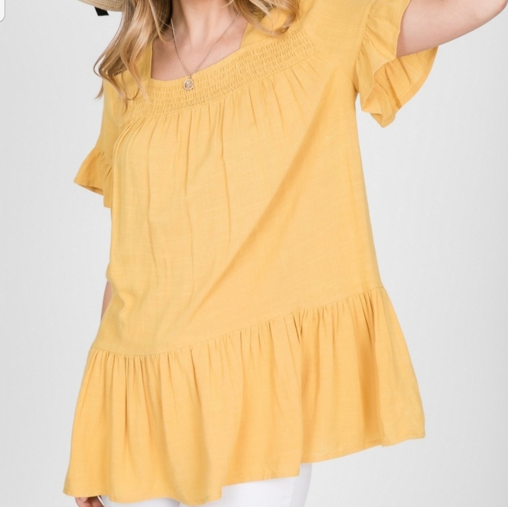 Square Neck Smoke Top🌼